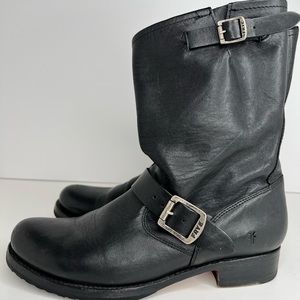 Women Black Frye Boot Engineer 8r